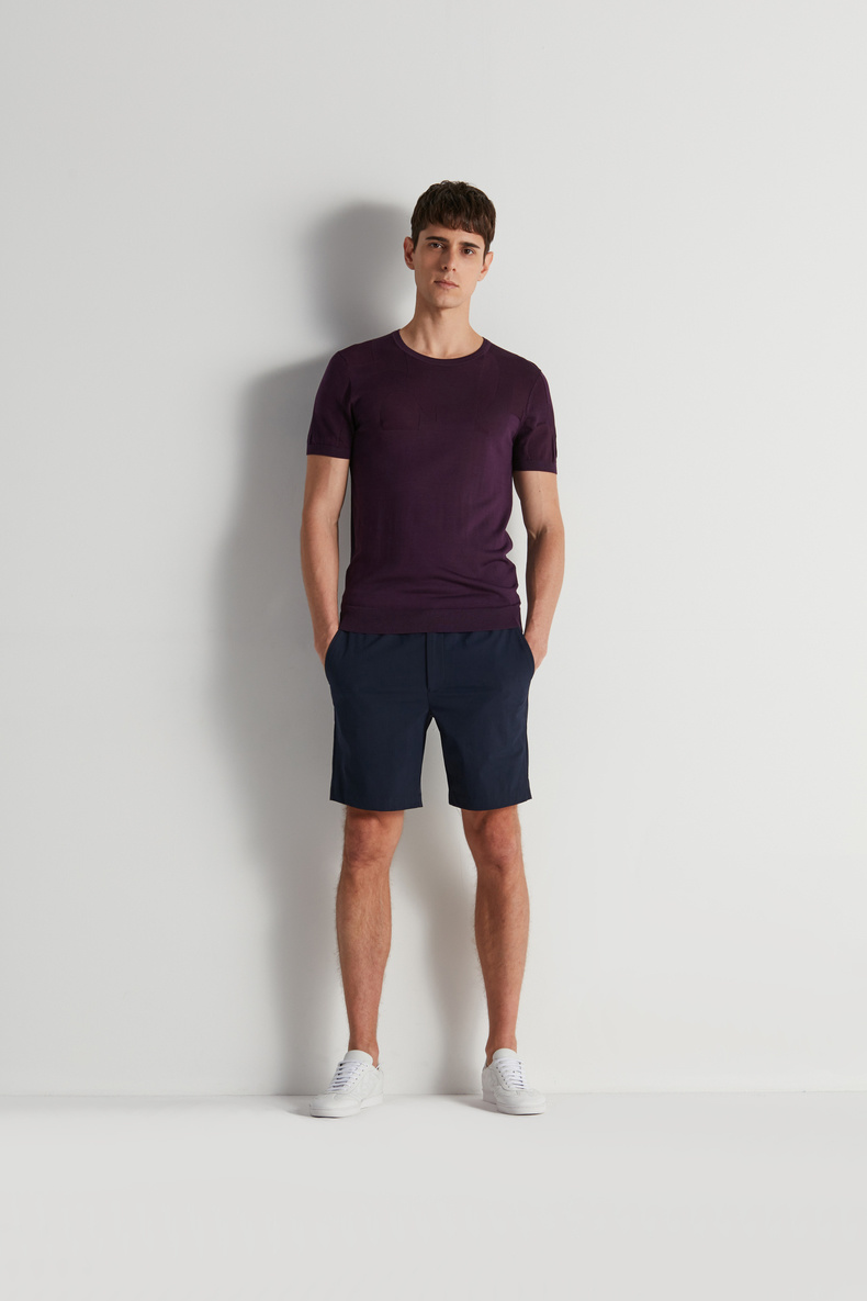 a劲霸男装休闲短裤男春夏男士商务休闲五分裤fzcd2613奥莱深兰34