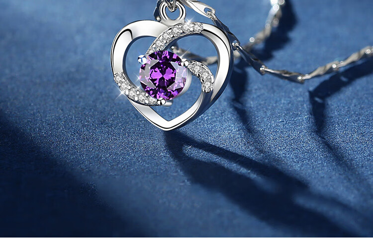 jlmx永恒之心项链女生老婆生日礼物女闺蜜女朋友时尚饰品女士情侣银饰