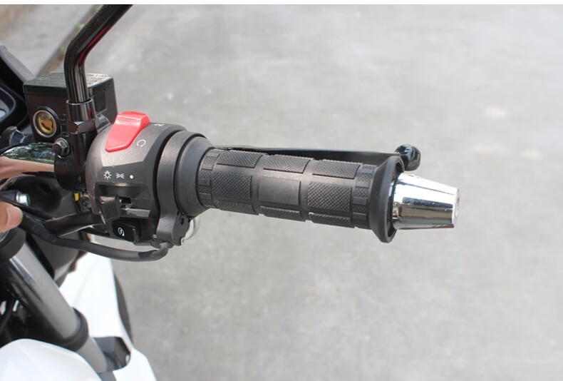 摩托车电热手把电动车改装电加热手把套12v发热手柄世荣黑色经典款