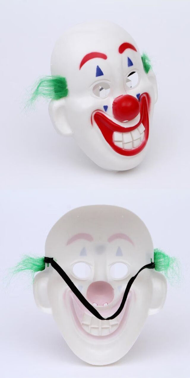 万圣节恐怖小丑带毛绿发面具小丑男万圣节cos杰昆菲尼克斯周边道具