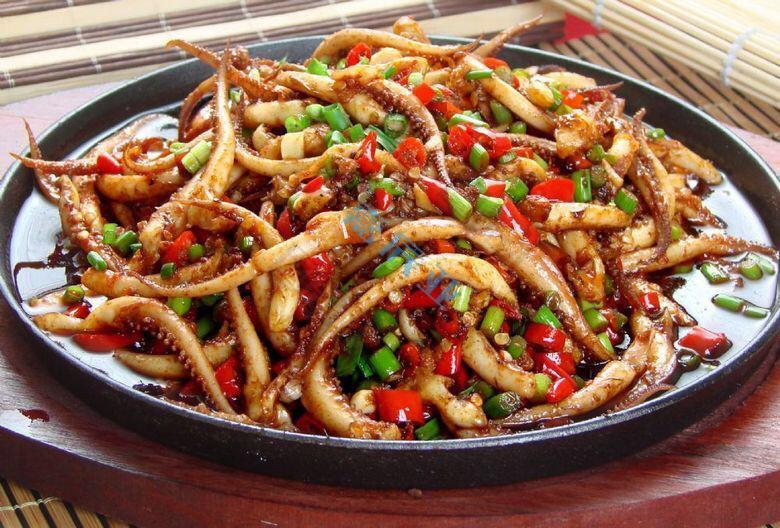 味知香半成品菜 家常炒鱿鱼 味知香铁板纯鱿鱼须1kg(2斤)半成品菜海鲜