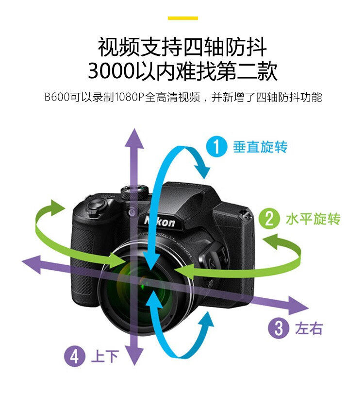 尼康(nikon)coolpix b600 bk60倍长焦高清数码相机b700p b700(4k拍摄)