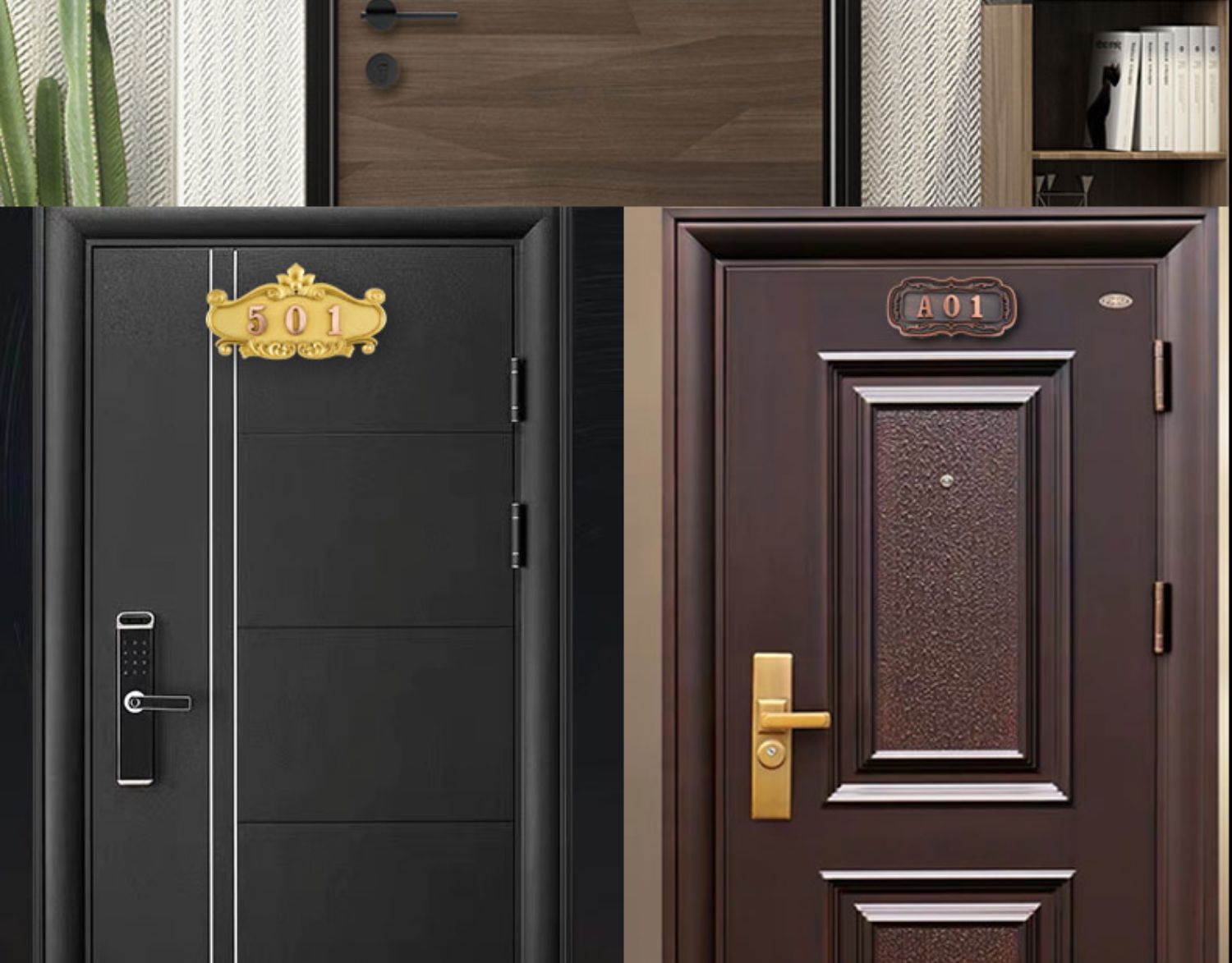 门牌号码牌欧式酒店包厢饭店指示牌家用房号牌个性创意标识房间号自粘