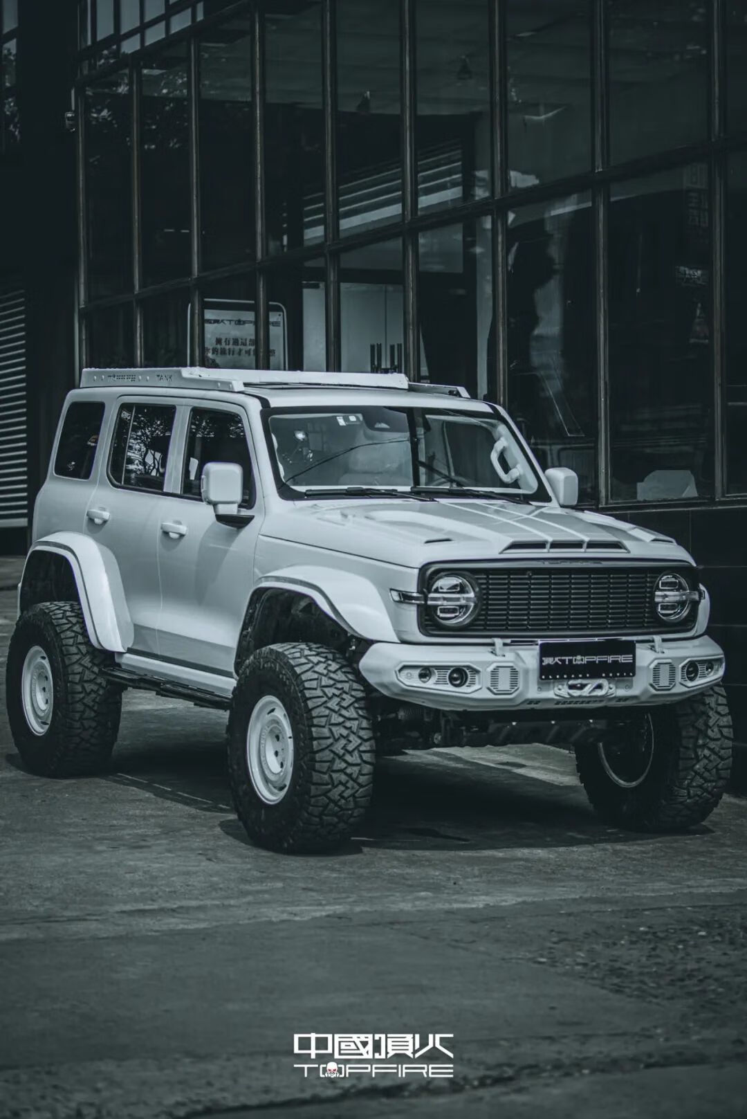 顶火fire坦克300中网至暗前脸改装件外观越野装饰件复古前格栅 坦克