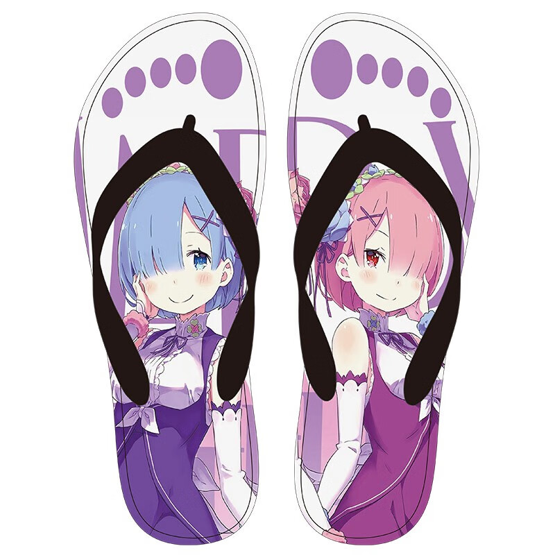 艾米莉亚动漫蕾姆拉姆夹脚人字拖周边和泉纱雾二次元夏室内外男女拖鞋