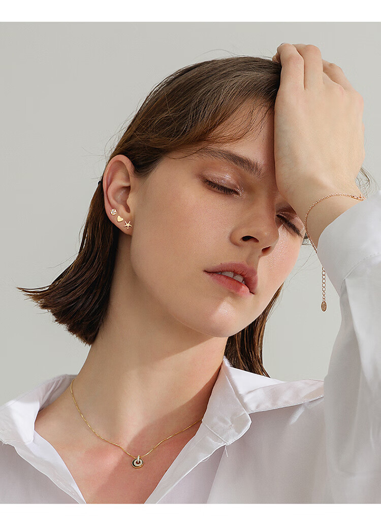 zegl海星小耳骨钉一款三戴耳钉女简约小巧多耳洞耳环组合套装网红耳饰