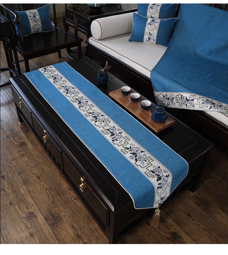 乐唯仕茶桌桌旗布茶席桌布新中式桌旗禅意高档茶几桌旗茶台布艺长条茶