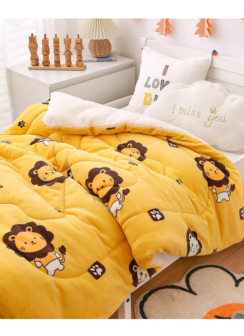 迪士尼1235岁婴儿毛毯儿童宝宝小被子春秋冬加厚盖毯幼儿园加厚冬被四