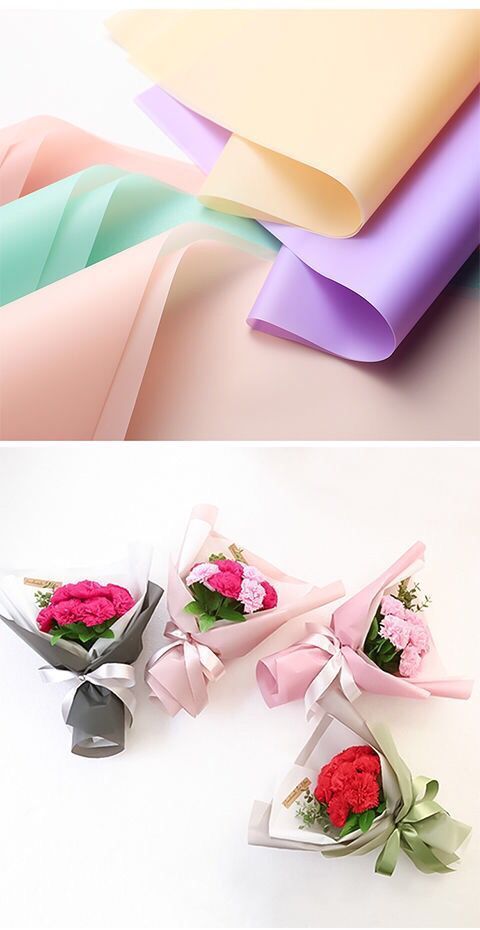 雾面纸包花纸防水韩式花束包装纸 鲜花礼品包装材料 如图颜色20张