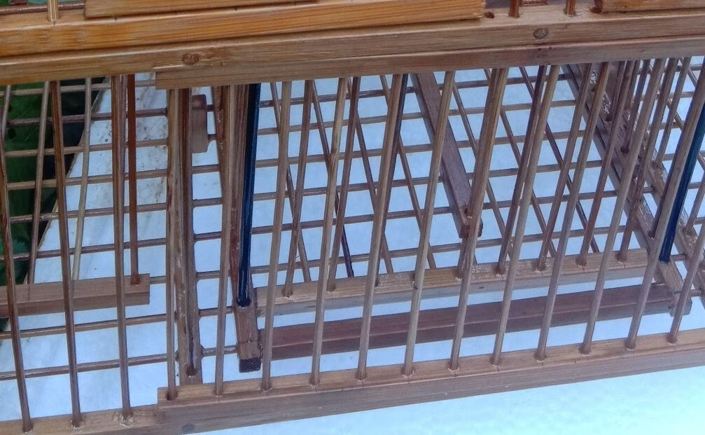 凡佰酷鸟笼子踏笼黄豆绣眼贵州凯里鸟笼老竹制定制咖啡色