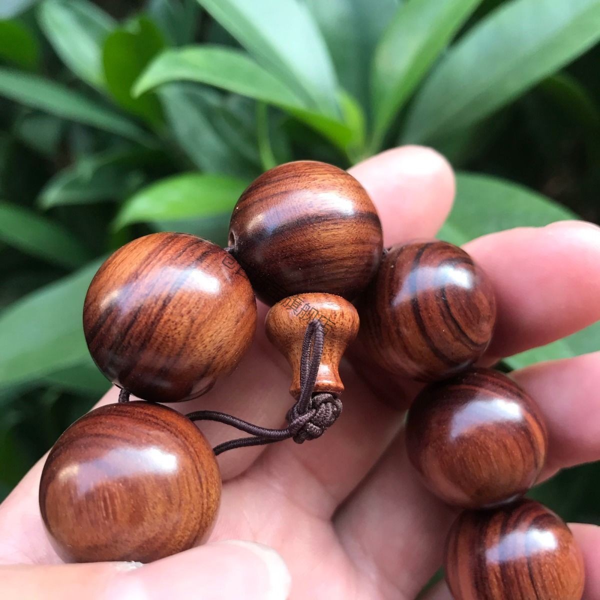 沙漠铁梨木铁木佛珠手串黑花梨黄花梨木手链男女士款文玩念珠沉水小孔