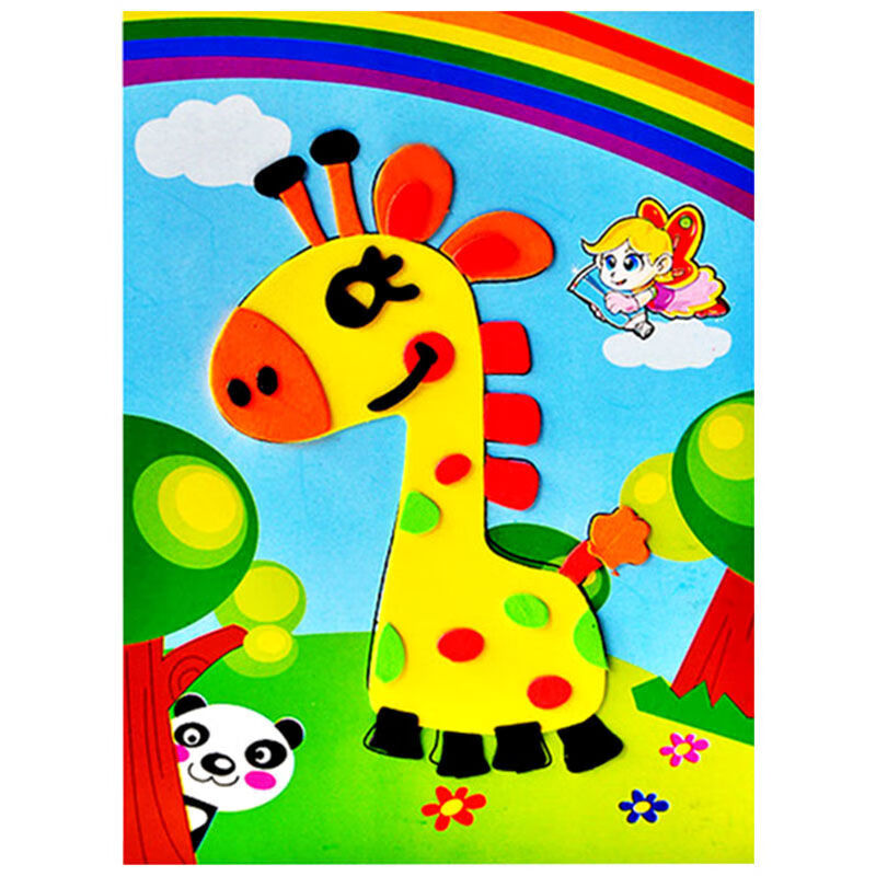 儿童手工立体贴画 手工制作粘贴画 幼儿园贴画2--6岁 【b款全套20张】