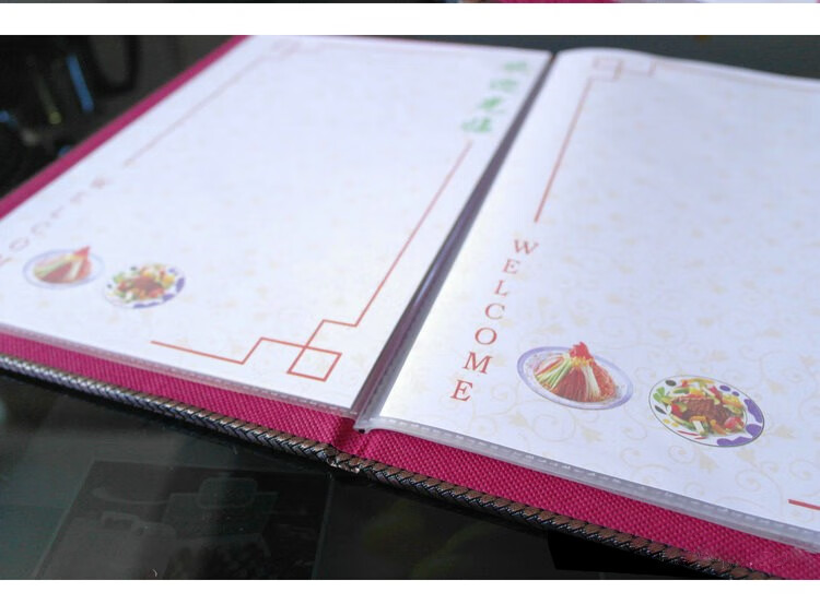 餐厅饭店餐馆酒水价目表夹菜单簿册菜单本手写菜谱本子点菜本封面饭店