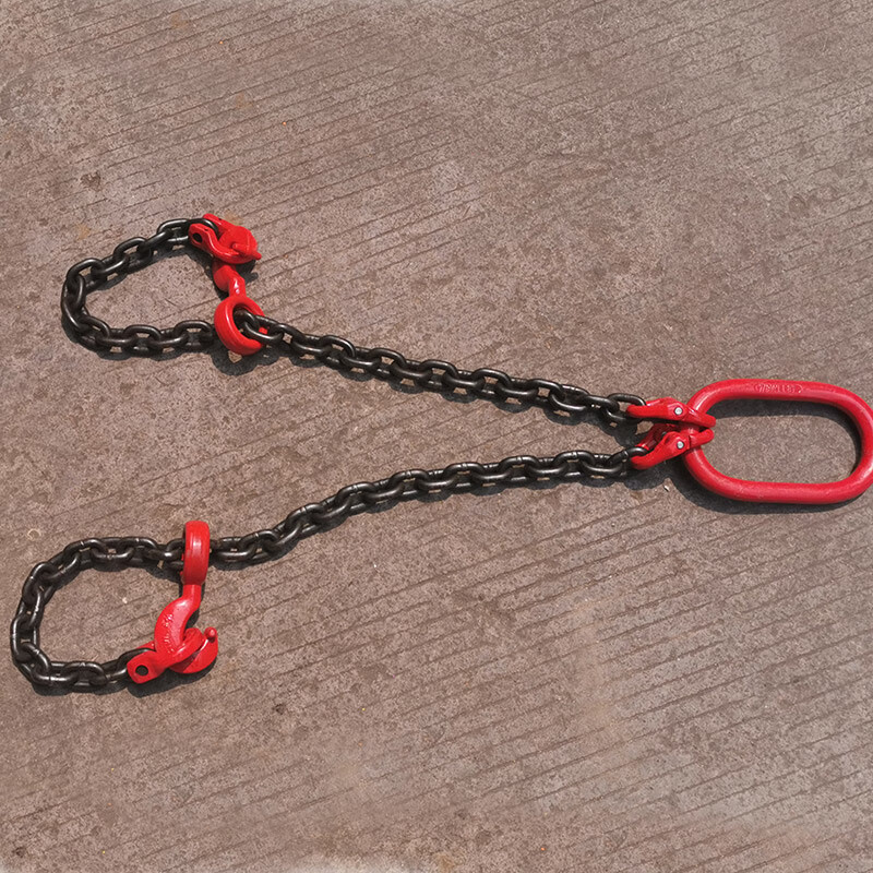 卸钢筋专用吊具吊车行车组合起重链挂钩捆绑链条吊钩爪钩滑移钩双链10