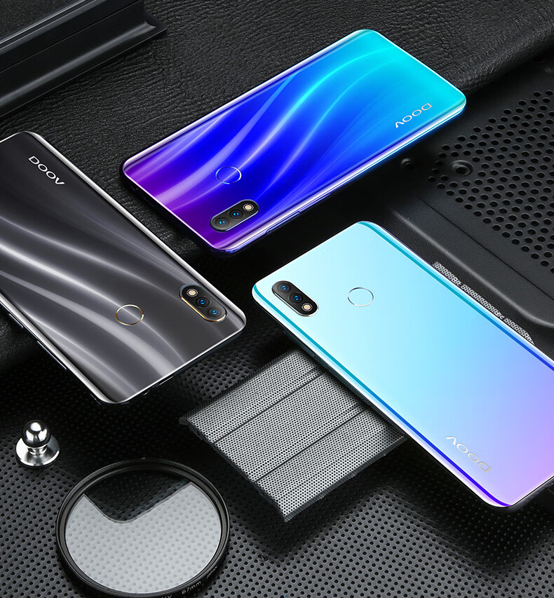 朵唯doovd1智能手机水滴全面屏4g全网通多核手机天空之境128gb