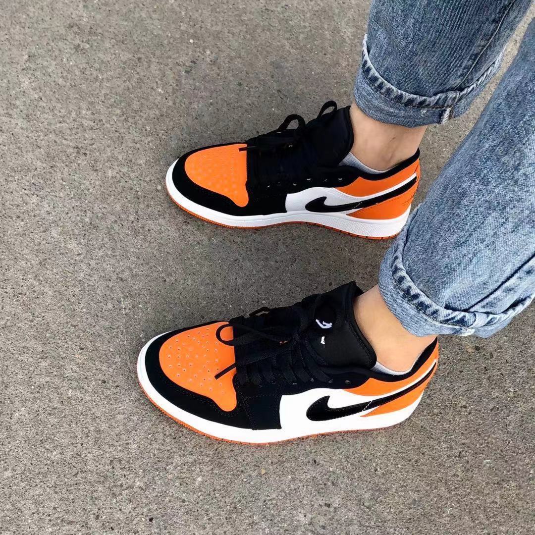 aj低帮板鞋海军蓝学生扣碎篮球鞋休闲鞋男女百搭跑步鞋情侣运动鞋aj