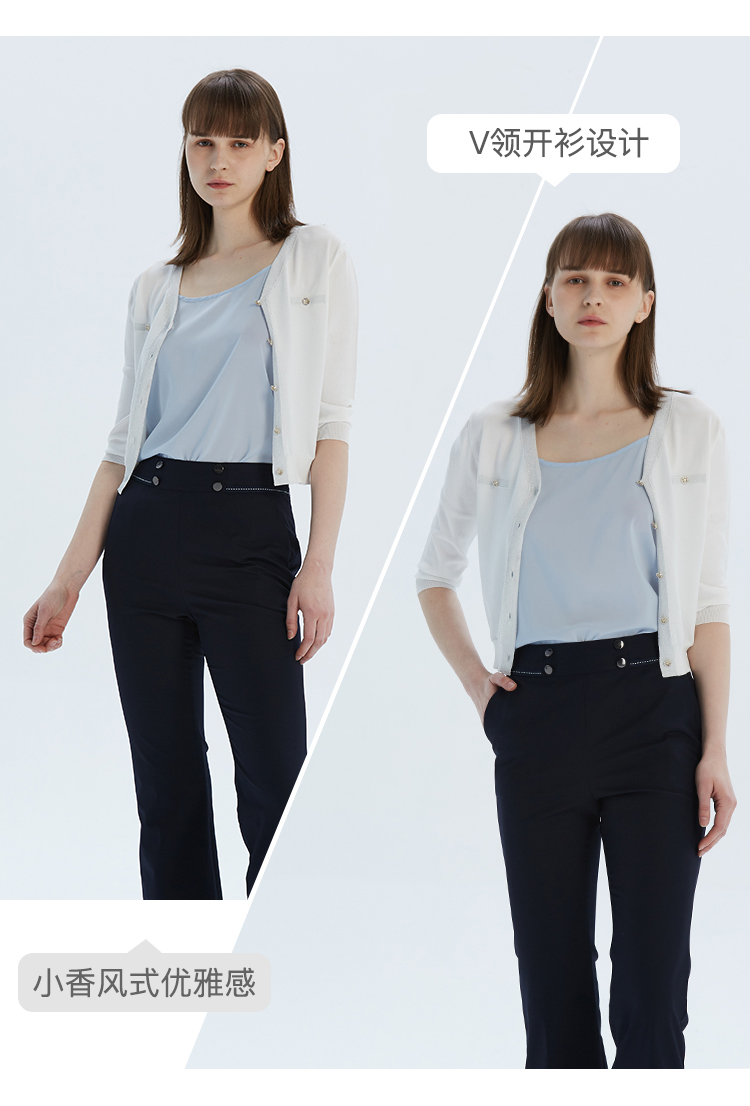 lavinia club/拉维妮娅夏季新品白色针织衫o13z57 白色 170/92a