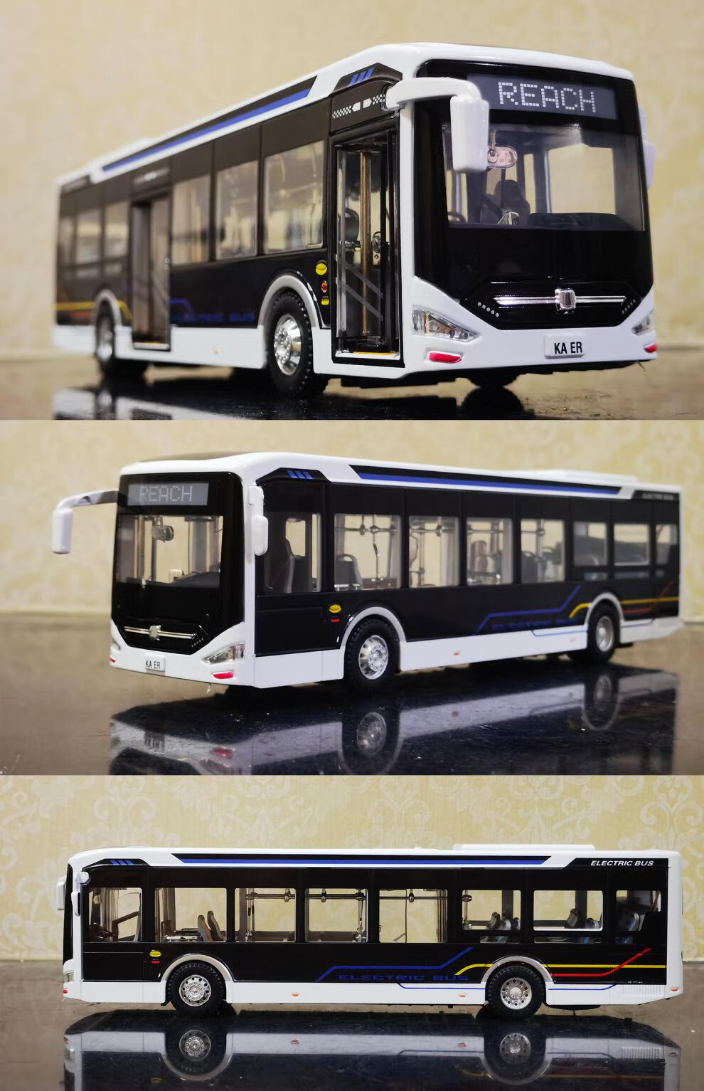 宇通客车模型1:42宇通客车模型黑金刚巴士新款纯电动中车公交车中通