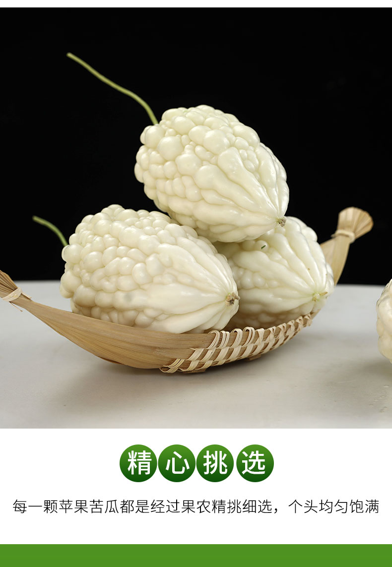 闵家山 山东新鲜苹果苦瓜白玉苦瓜生吃水果白苦瓜现摘农家自种蔬菜 3