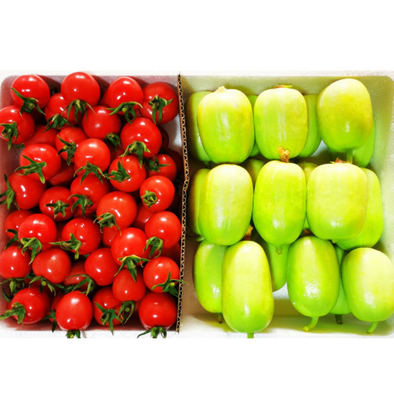 顺丰金童玉女 圣女果1/3/5斤山东现摘生吃脆甜鲜 番茄 玉女小黄瓜1斤
