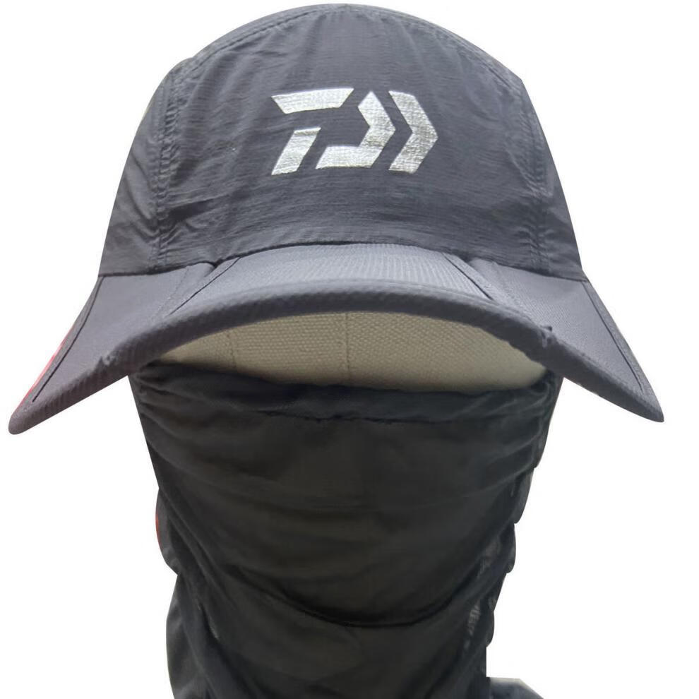 钓鱼帽子男冬天达瓦钓鱼帽达瓦钓鱼帽2021半网眼帽时尚透气遮阳帽多