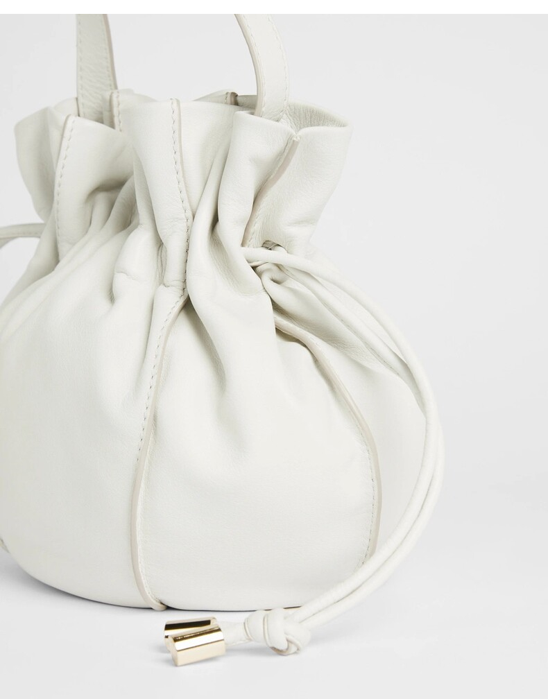 ted baker 2021秋冬新品 女士时尚抽绳束口包水桶包斜跨包251847 黑色