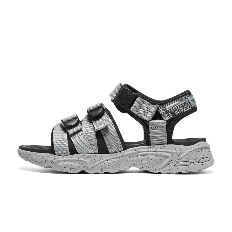 skechers斯凯奇男鞋轻便时尚凉鞋237198灰褐色tpe841