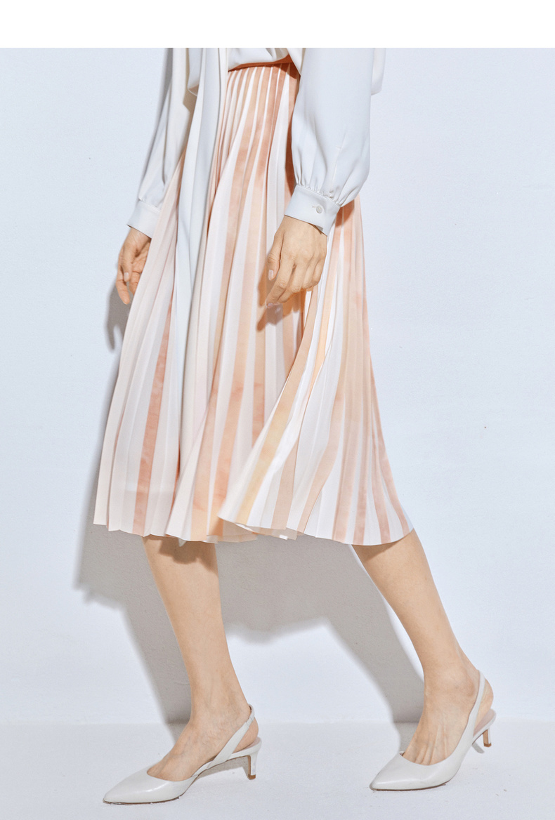 mm麦檬春新款裙子女裙显瘦中长款半身裙女小个子5ac140531粉色xs