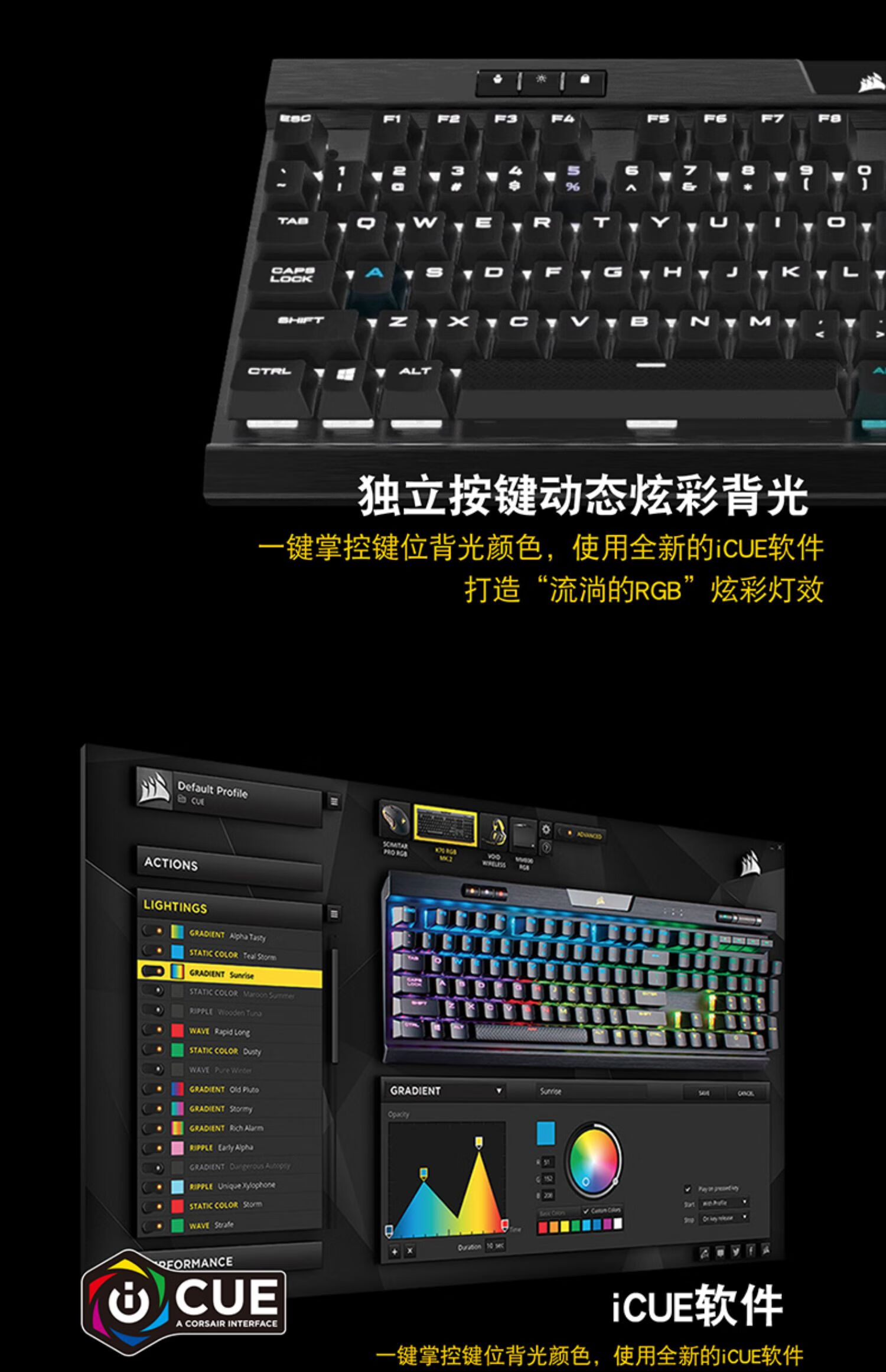 美商海盗船(uscorsair)k70mk2银轴青轴cherry樱桃海盗 k70_mini无线