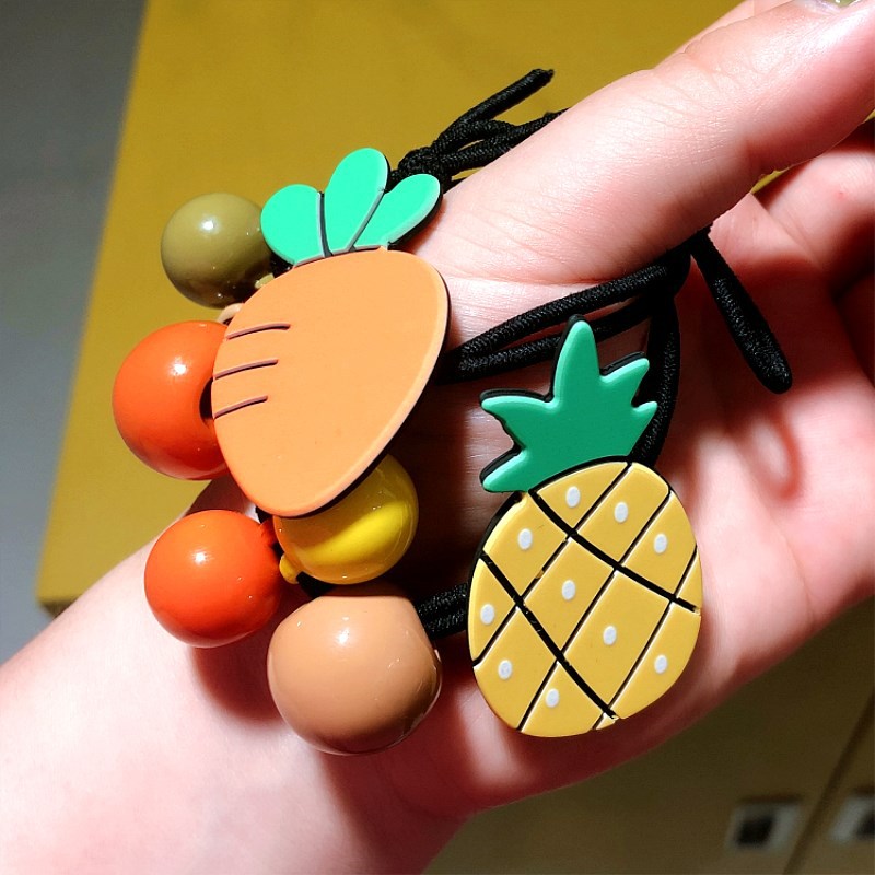 韩版可爱森系发绳网红ins扎头发橡皮筋可爱水果头绳女发饰 f082-5