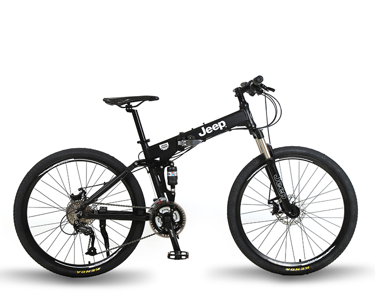 jeep 吉普(jeep)铝合金折叠山地自行车26寸成人男女双减震软尾越野