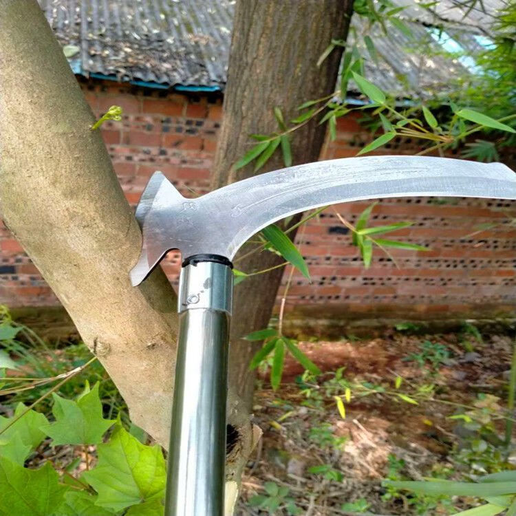 狗尾草锰钢镰刀双刃柴割草刀农用户外钓鱼收割农用工具垂钓长柄全钢
