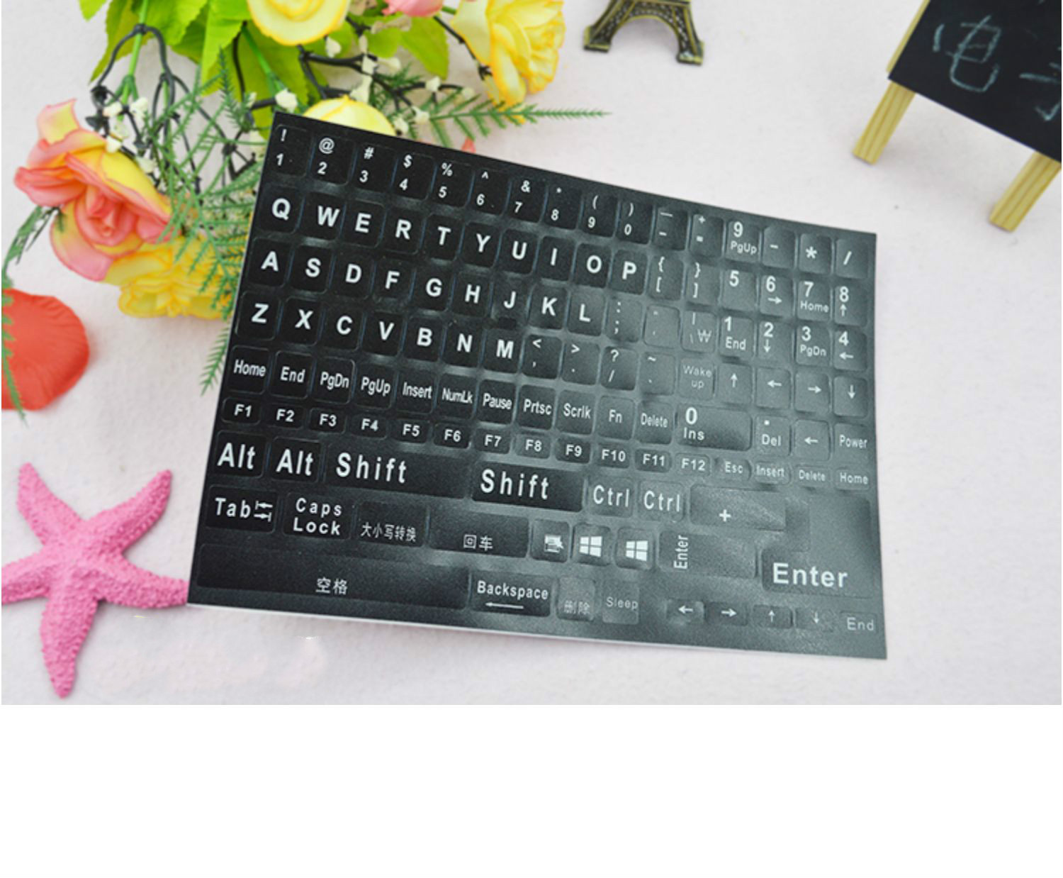 键盘贴纸按键贴单个字母台式电脑笔记本保护膜通用型修复贴膜磨砂sn