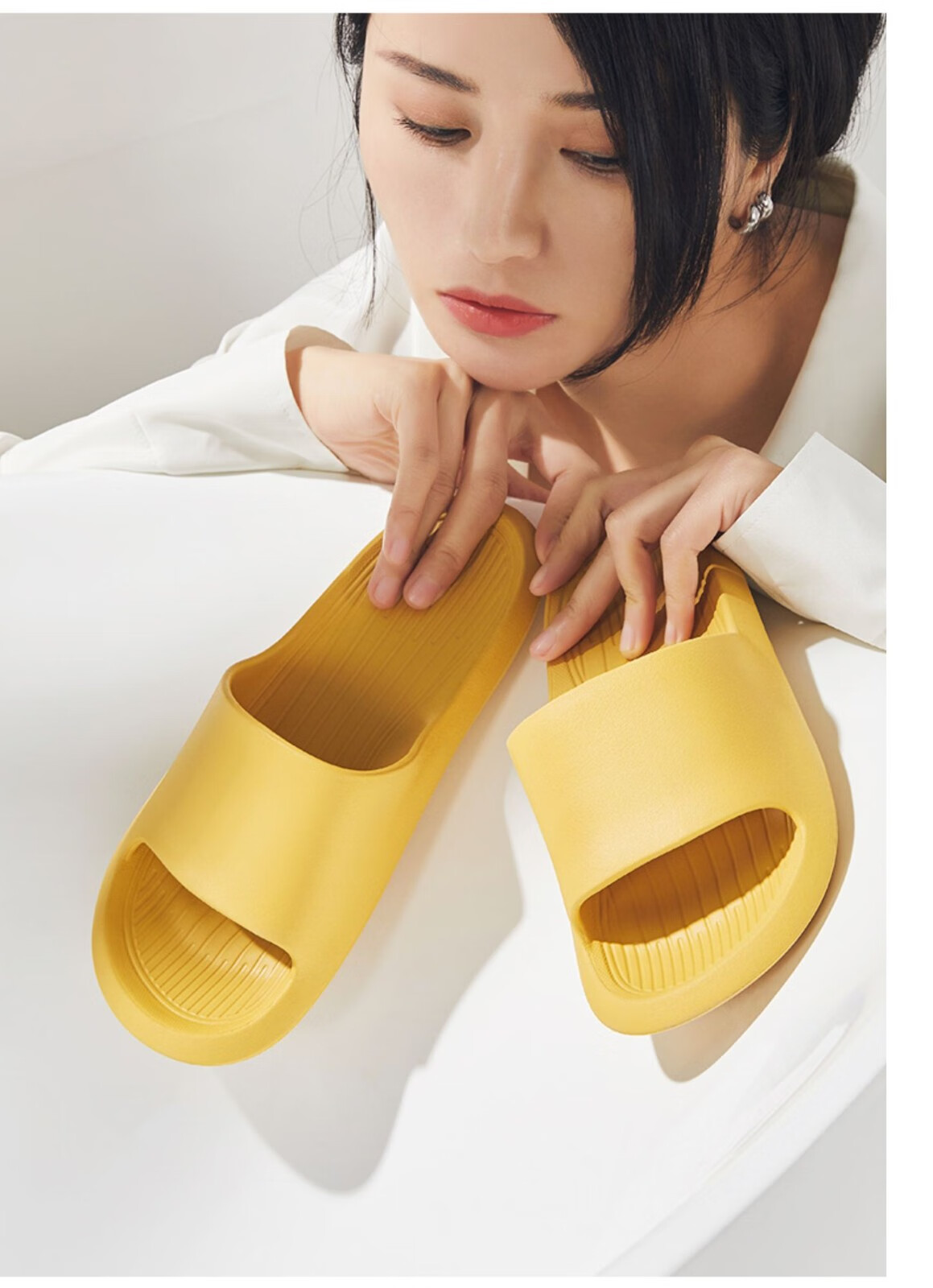 朴西posee拖鞋女夏季静音居家软厚底防臭浴室防滑洗澡家用男凉拖鞋