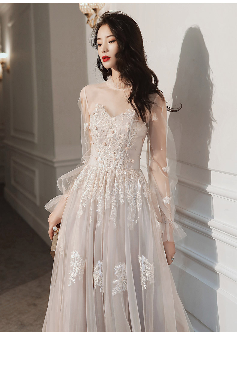 仙气成人礼生日派对公主裙学生声乐定制学生主持人礼服女图片色齐地xs