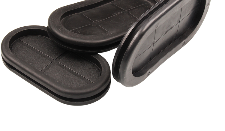 适用椭圆护线圈橡胶过孔圈o型圈出线孔护口护套过线圈过线环护线套黑