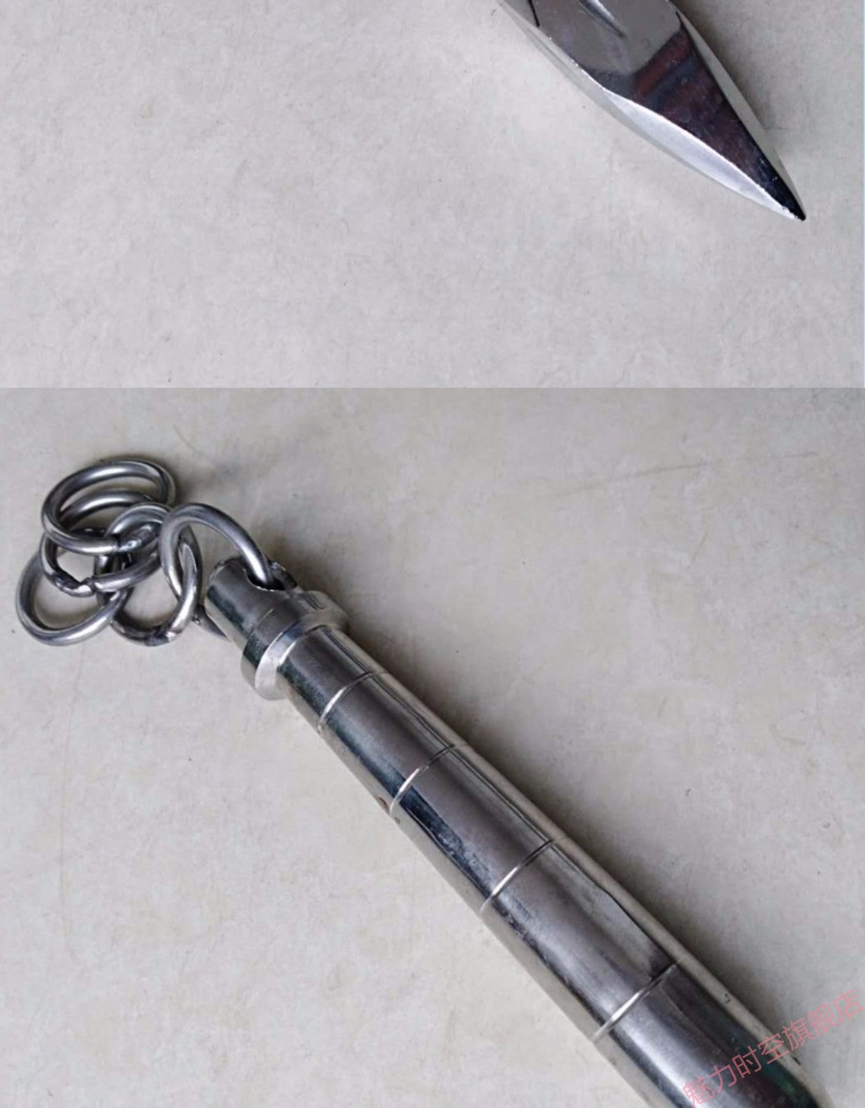 【高端新品】不锈钢绳镖头绳镖武术实心流星锤葫芦镖软冷绳镖绳标 f款