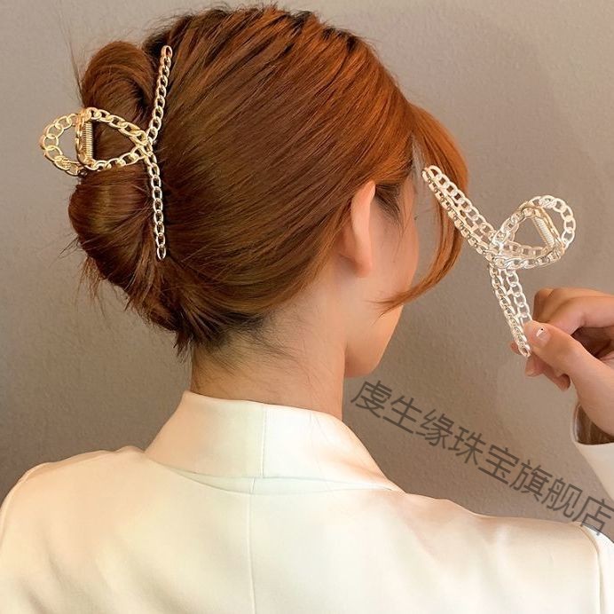 鲨鱼夹法式复古发夹网红2020年新款后脑勺盘发洗澡抓夹发卡女头饰金属