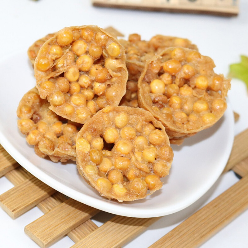 赣南土特产特色小吃干货瑞金豆饼子香脆现煎豆饼450g