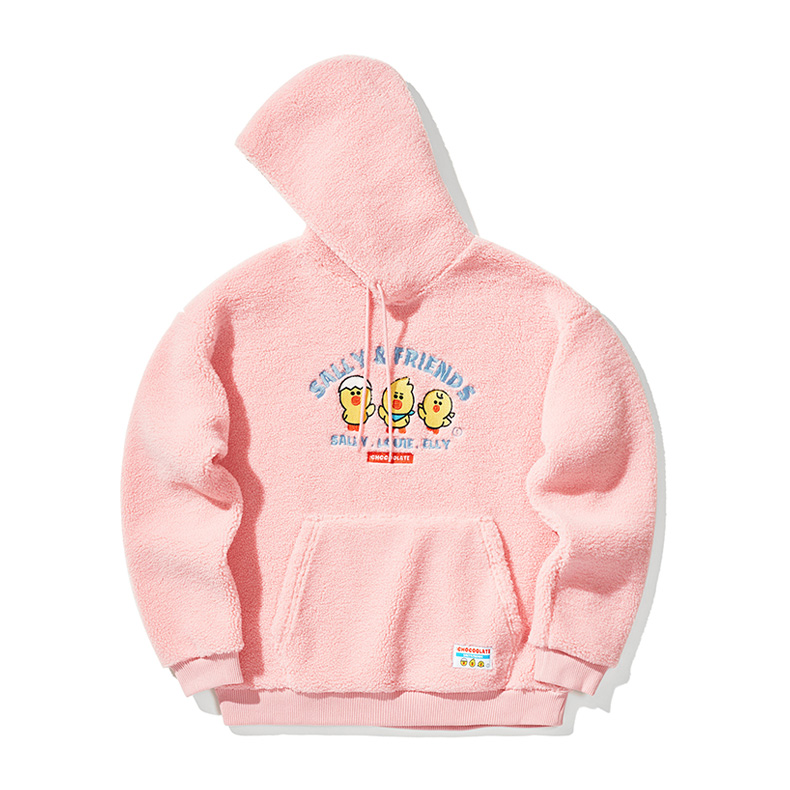 itchocoolatesallyfriends联乘情侣款毛绒连帽卫衣3067ufhbgp棕色xxs
