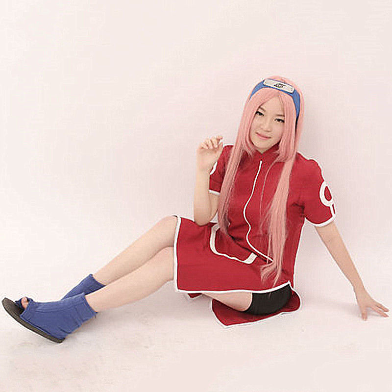 动漫火影忍者小樱春野樱cos服漫展表演出cosplay服装全二代五件套手套