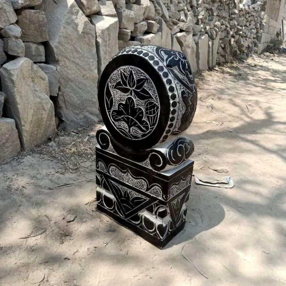 工匠时光石鼓大门摆件石雕门墩抱鼓石石鼓家用狮子门鼓麒麟貔貅福福鱼