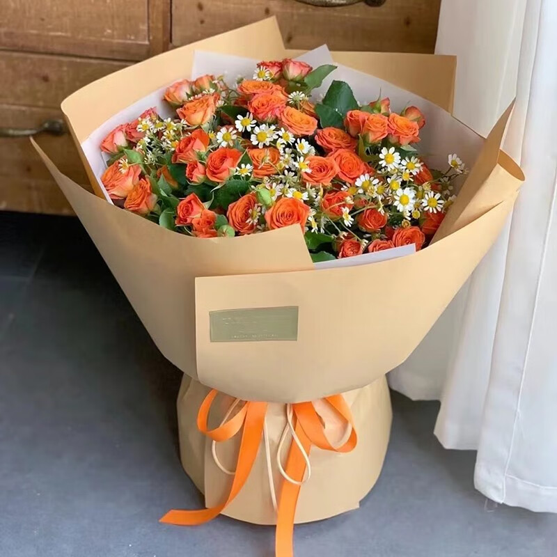 冉子花坊 鲜花速递多头玫瑰小雏菊洋甘菊花束同城送花送女友闺蜜朋友
