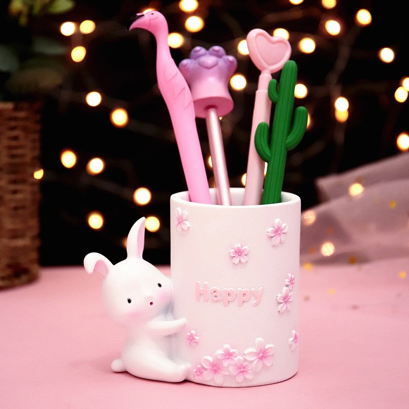 69抖音网红笔筒创意可爱少女心笔筒桌面摆件儿童学生书房卧室办公