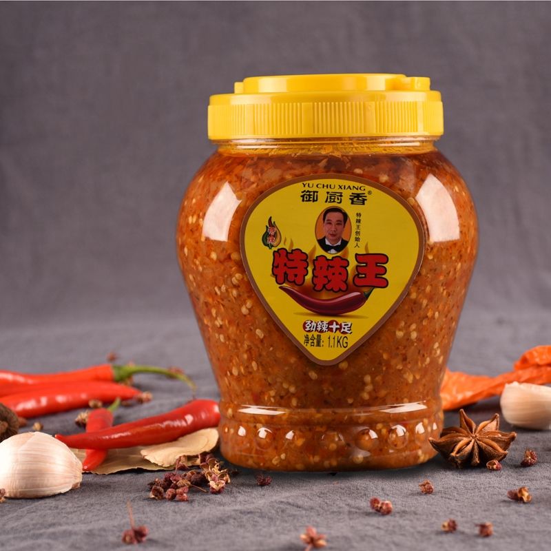 御厨香特辣王超辣蒜蓉辣椒酱大瓶餐酒店商用1100g猪脚饭11公斤1瓶