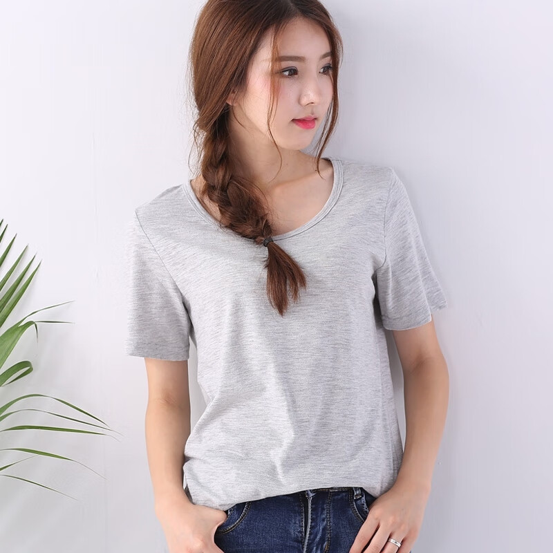 美斯馨女士短袖t恤新品夏季女 韩版短袖t恤女宽松大码女装白色体恤