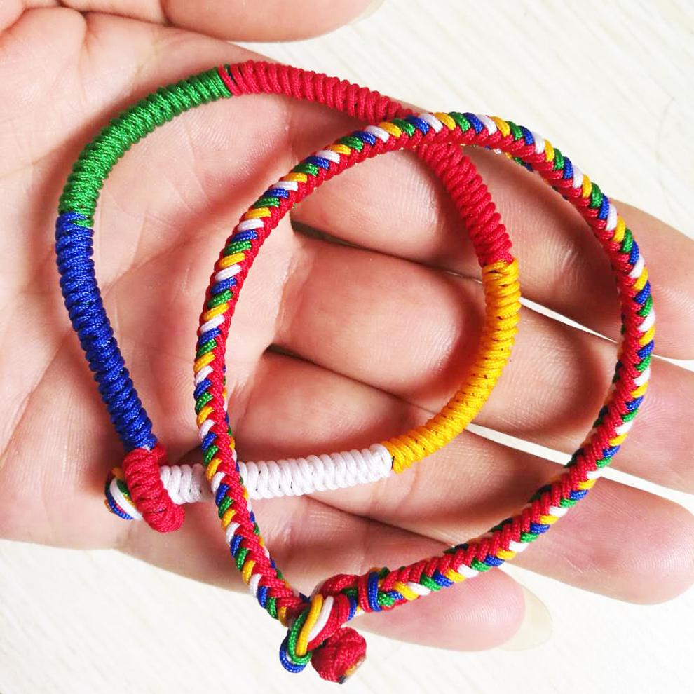 五色线玉线编织绳手工diy编绳吊坠手链五彩绳串珠手绳72号线a自选5个