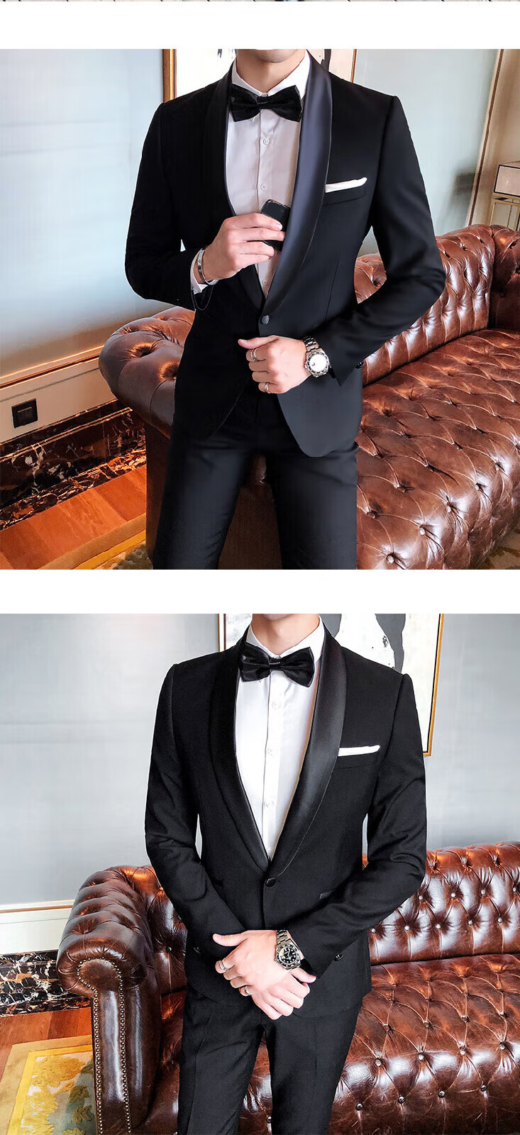 燕尾服西服套装男士新郎结婚礼服塔士多燕尾正装演出宴会主持人影楼