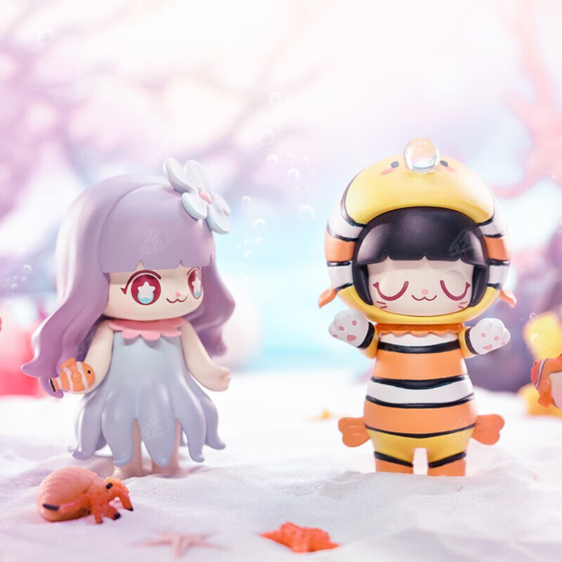 神孩子kimmymiki动物2海底探险系列盲盒第二代公仔少女心车载办公摆件