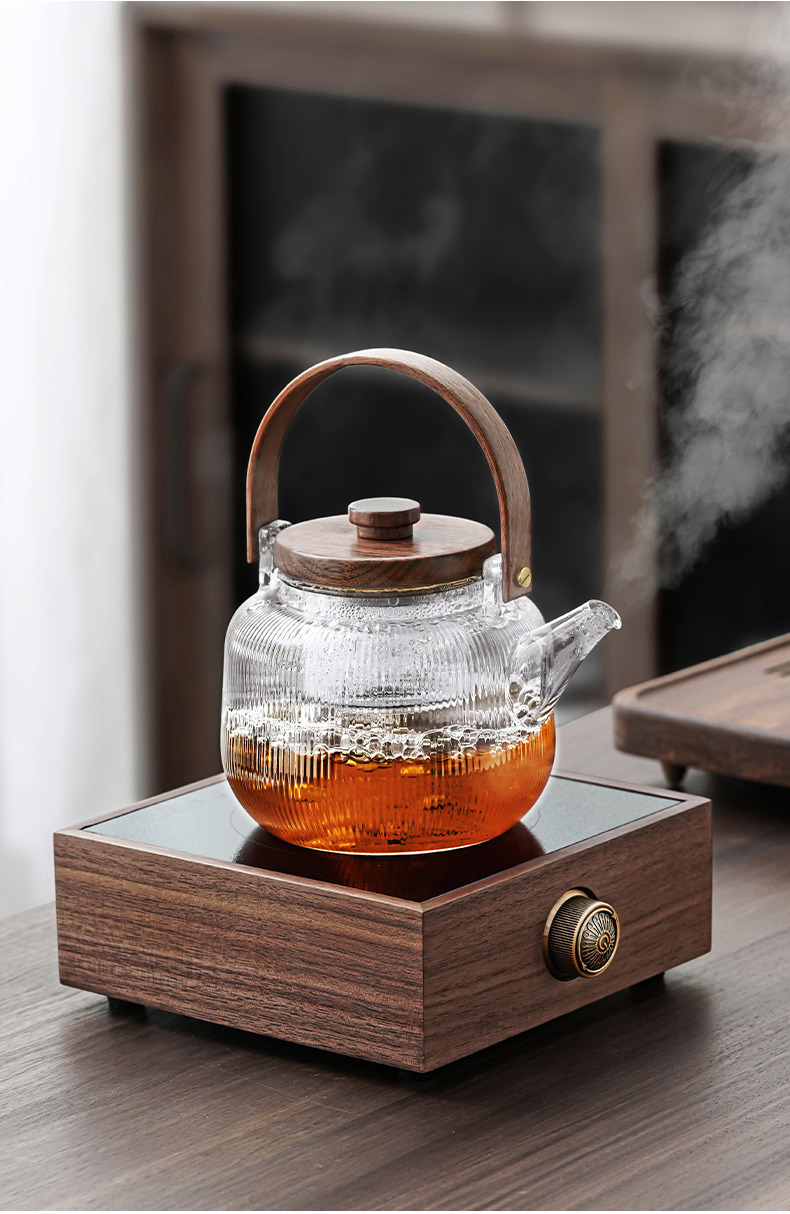 尚言坊煮茶器茶具套装全自动蒸汽网红家用玻璃煮茶炉烧水壶煮茶壶电陶